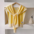Clearance_Spring And Autumn Knitted Striped Shawl With High-Grade Summer Office Air-Conditioned Room Neck And Shoulder Scarf_Con