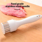 1Pc White Handheld Use Household Tender Meat Needle with Broken Tendons Pork Chop Chicken Chop Chicken Wings Meat Needle Hammer