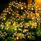 Solar Patio Lamp Solar Firework Sway Lights Outdoor Waterproof Flower Decor Atmosphere for Landscape Garden Yard