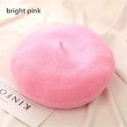 Autumn Winter Felt Beret Hats Women Fashion French Painter Hat Girls Trendy Solid Color Berets Ladies Multicolored Flat Cap