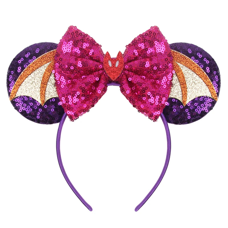 2026 Latest Halloween Cobweb Ears Headband Women Festival DIY Mouse Hairband Kids Party Villains Cosplay DIY Hair Accessories