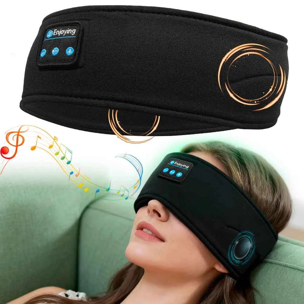 Wireless Bluetooth Music Eye Mask Sports Headband Anti-noise Headphones Talk Running Yoga Music Headwear Wireless Sleep Headphon