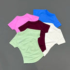 Short Sleeve Seamless Yoga Top Women Quick Dry Breathable Slim Fit Workout Gym Running Fitted Sports T-Shirt Activewear