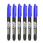 6 PCS Permanent Marker Pen Manga Drawing Markers Black Blue Red Waterproof Ink Sketch Pens Stationery Art School Supplies