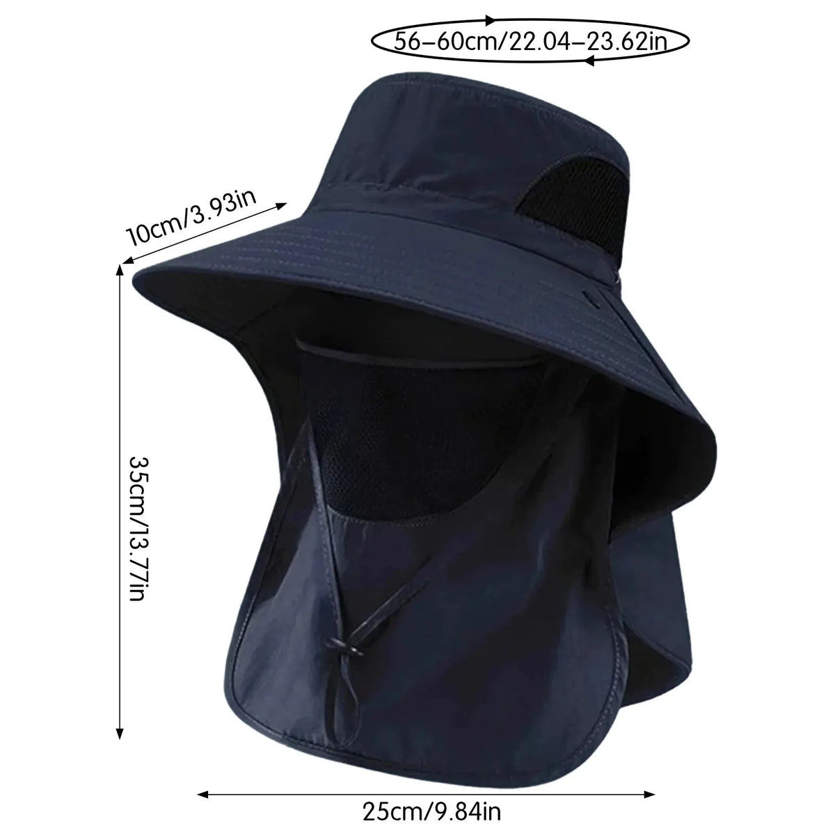 Sun Fishing Hat Women's Bucket Hat with Neck Cover Breathable Wide Brim Summer UV Protection Hat for Travel Holiday Beach