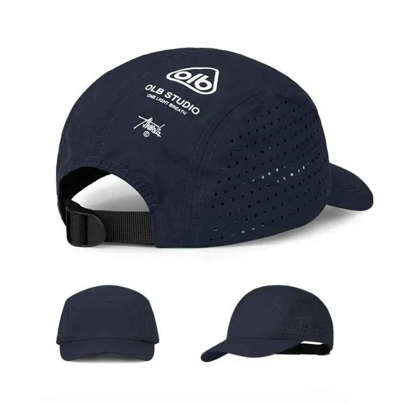 Short Brim Quick-Drying Mesh Baseball Cap - Breathable Lightweight UV Protection Sunshade, for Men Women Couples, Outdoor Hiking