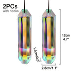 2 pcs sun catcher window prism pendant, Crystal rainbow manufacturing garden hanging ornament, home, garden art decoration