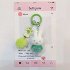 Miffy Cute Creative Fashion Plush Keychain Portable Decorative Rabbit Pendant Anime Bag Kawaii Suitable for Men and Women Gifts