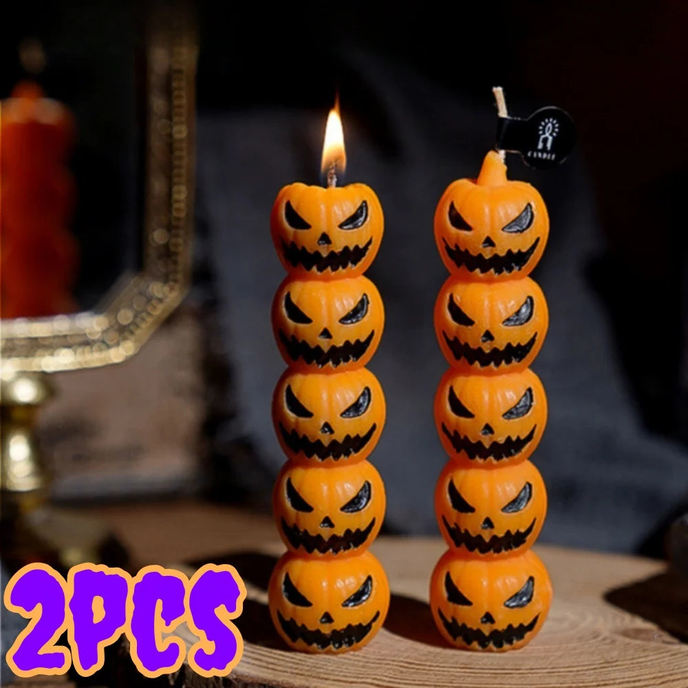 1/3pcs Halloween Scented Candles Long Stick Gothic Soy Wax Decorations for Party Home Festive Atmosphere Holiday Ornaments Gifts