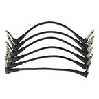 1/6pcs Guitar/Bass Effect Pedal Patch Cable - TS 1/4" Right Angle Shielded Low Noise, Beryllium Copper Core Instrument Cords