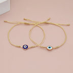 Go2boho New In Enamel Evil Eye Rope Friendship Bracelet Adjustable Women Men Kids Summer Jewelry