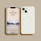 For Magsafe Magnetic Wireless Charge Case For iPhone 14 13 12 11 15 Pro Max Mini XR X S 7 8 Plus Soft Liquid Silicone Back Cover