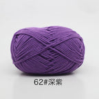 40-50g/Set 4ply Milk Cotton(80%) Knitting Yarn Needlework Dyed Lanas For Crochet Craft Sweater Hat Dolls At Low Price