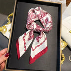 2025 New Fashion 70X70cm Women's Scarf Silk Paisley Print Scarf Square Shawl Decorative Headband Neck Luxury Design Bandana