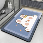 Diatomaceous Earth Bath Mat – Absorbent, Non-Slip Quick-Dry Bathroom & Toilet Floor Rug, Washable Shower Pad