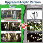 1/2/4PCS Outdoor Solar Reed Lights Waterproof Bubble Stake Lights For Garden Pathway Courtyard Decor