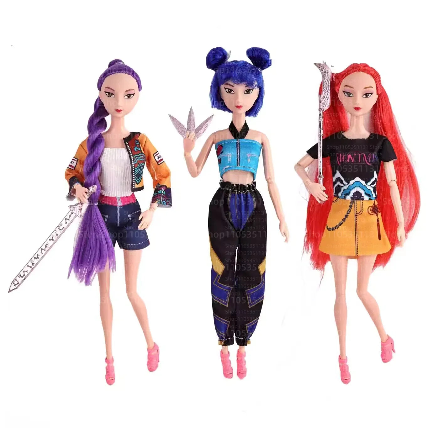 Kpop Anime Vinyl Doll Set – Rumi Mira Zoey Articulated Toy