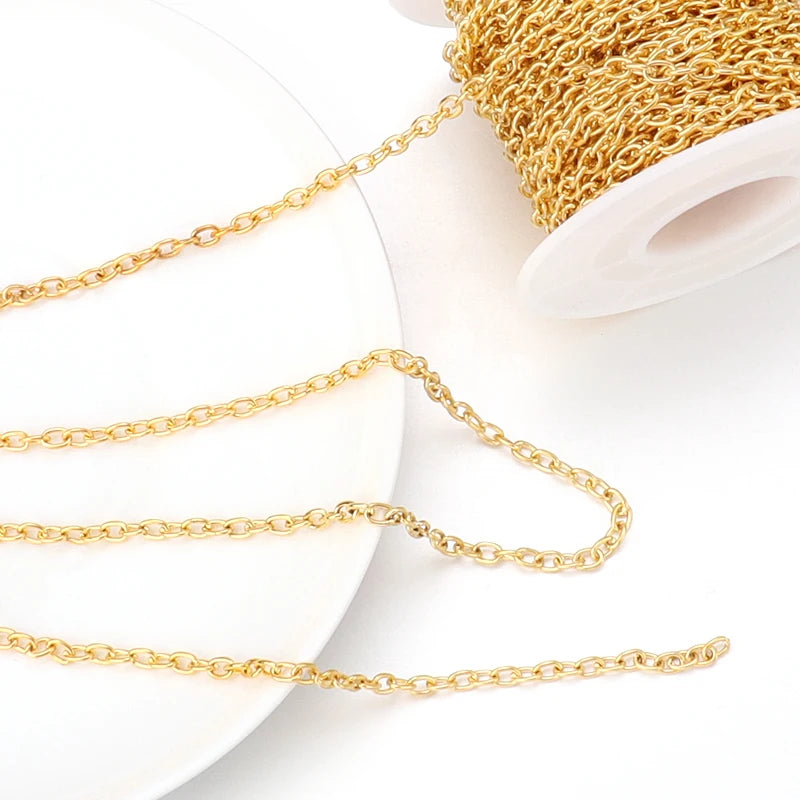 Louleur High Quality Necklace Chain Bulk Cross Chains For Jewelry Making Findings DIY Necklace Bracelet Chain Materials