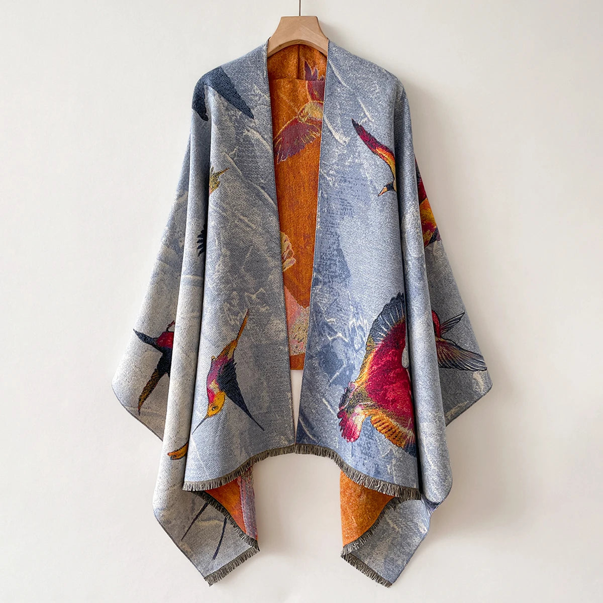 Luxury Warm Poncho Cashmere Winter Women Scarf Floral Jacquard Shawl Wraps Female Thick Pashmina Blanket Bufanda Travel Echarpe