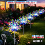 4pcs/6pcs Outdoor Solar Garden Lights Outdoor Solar Smart Firework Lights for Garden Patio Outdoor Holiday Decorations