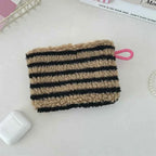 Heart Printed Cute Small Lipstick Cosmetic Bag Travel Makeup Organizer Toiletry Storage Bag Pouch Card Holder Purse Bags
