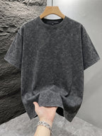 Men's Vintage Acid Washed Oversized T-Shirt – Unisex Streetwear Tee