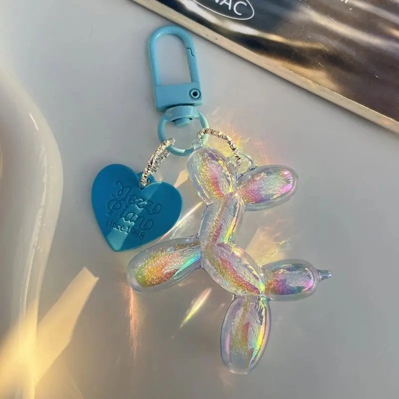 Jelly Cute Jelly Balloon Dog Keychain Pendant Cartoon Dog Chain Keychain - Lovely Accessory Jewelry Gift for Unisex Keys