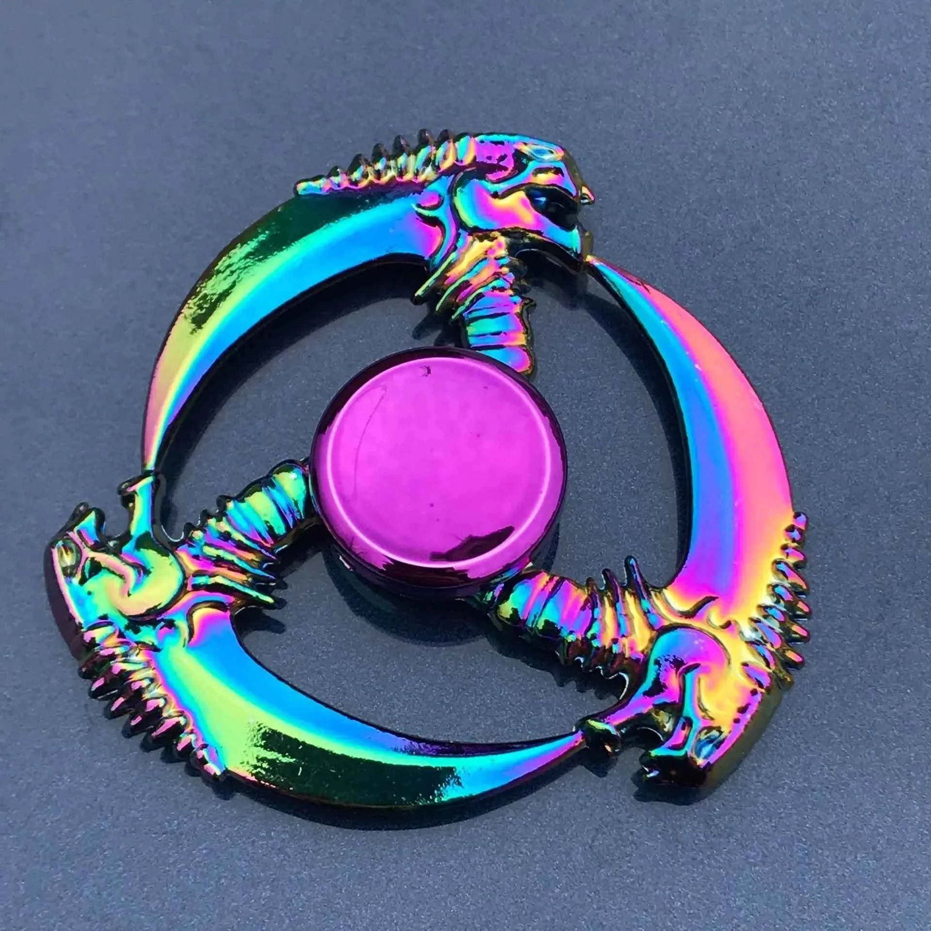 1 piece set colorful fidget spinner for adults zinc alloy stress relief toy office anxiety relief stress relief leisure gift