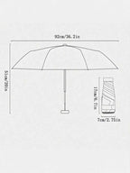 7.5 Inch/19cm Mini Folding Umbrella, Portable Outdoor Sun Umbrella, UV Protection Sunshade Umbrella With Carrying Bag, Sunscreen, 6 Ribs + Thickened Black Waterproof Coating, Ideal For Outdoor, Travel, Summer Sunscreen, Windp