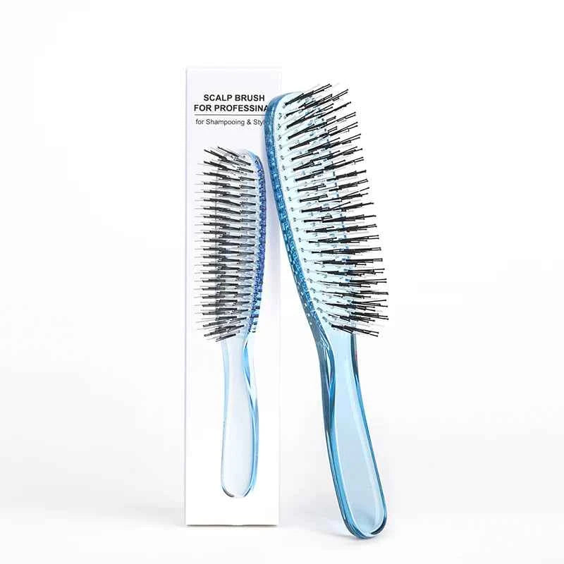 Japanese Premium Head Massager Scalp Brush Hair Massager Shampoo Brush Wet Plastic Detangling Brush Hair Cleaning Comb Rose Gold