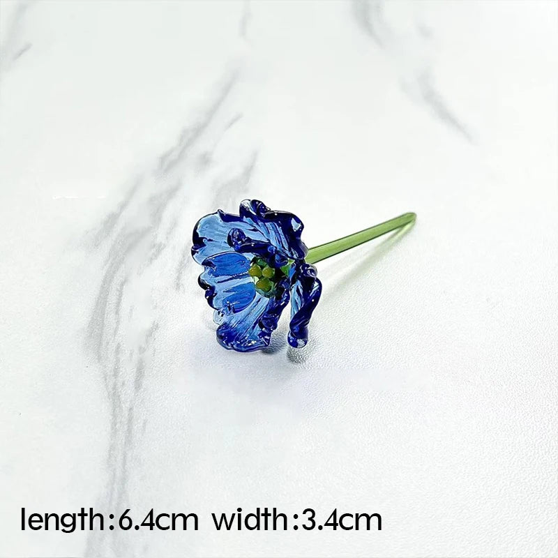 Tulip Glass Ornament Simulated Flower Bouquet Gift Healing Series Girlfriend Life Is One Thousand Times Spring and Bright