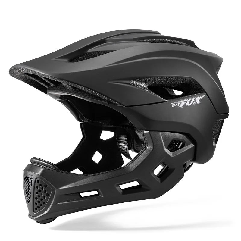 BATFOX Child Bicycle Helmet MTB Detachable Kids Full Face Helmet for Children Motorcycle Casco Bicicleta MTB Motocross Helmet