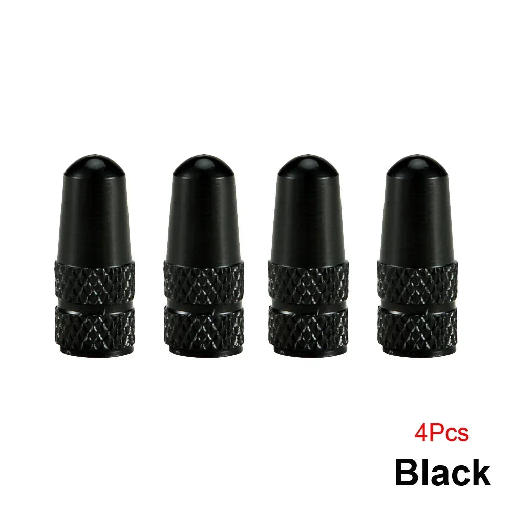 4PCS Aluminum Alloy Presta Valve Caps For Road MTB Track Racing Bike Tires French Valve Wheel Tube Covers