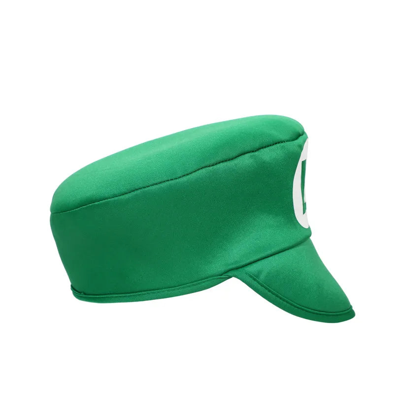 Boy Red & Green Game Jumpsuit Costume with Hat, Beard & Gloves