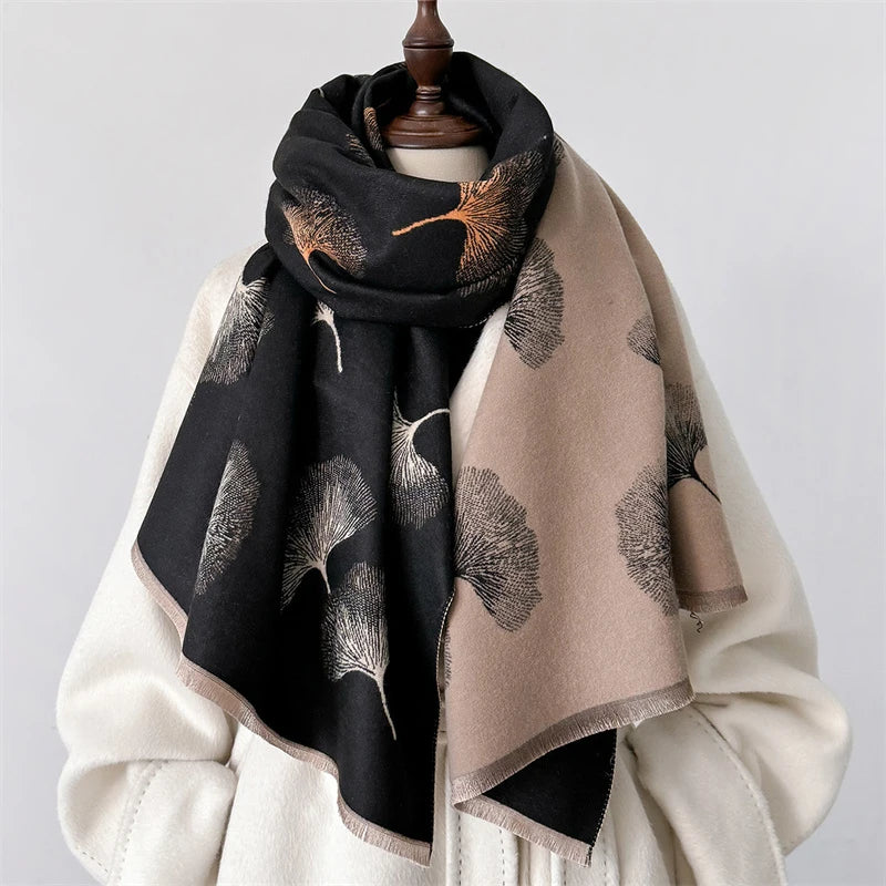 Cashmere Scarf for Women Thick Warm Winter Blanket Brand Female Luxury Quality Shawl Wrap Bufanda 2024 Poncho Echarpe Pashmina
