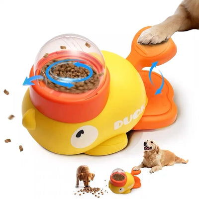 Interactive Duck Dog Treat Dispenser Toy