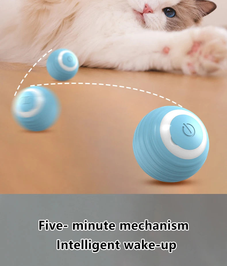 2PCS Cat Interactive Ball Indoor Automatic Rolling Magic Ball Smart Cat Toys Electronic Interactive Cat Toy Cat Game Accessories - WTN Essentials 