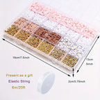 DIY Clay Beads Bracelet Making Kit – Friendship Golden Letter Beads for Jewelry Making, Gifts for Women & Teens