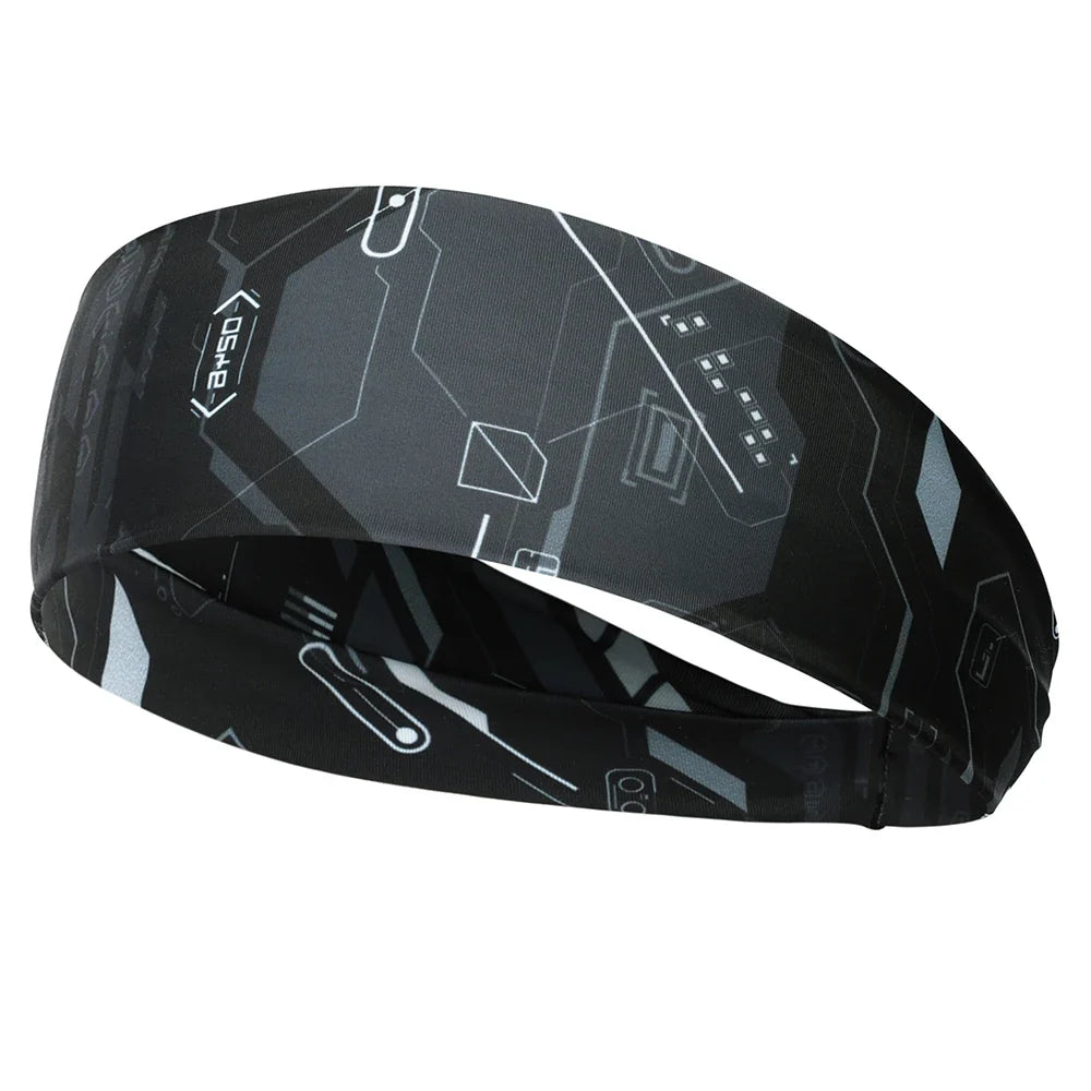 Gothic Skull Headband Sweat Bandage Sport Head Hair Band Workout Tennis Fitness Jog Basketball Running Scary Sweatband Women Men
