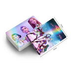 132PCS K-POP Demon Hunters Huntrix Photocards Stickers Anime Collectible Set for Fans of K-POP Merch/Trading Cards Kids Gifts