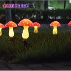 Solar Outdoor Lights, Cute Garden Mushroom Outdoor Decorative Pile String Lights, Solar Waterproof Outdoor Lights