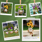 MIUSIE Crochet Starter Kit Sunflower Tulip Crochet Kit Crocheting Knitting Supplies for Adults Beginners Decoration DIY Craft