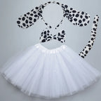 Animals  Children  Headband Tutu Skirt Tail Bow Kids  Girl Party Props Elephant Tiger Fox     Halloween Costume Cosplay