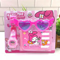 Sanrio Children's Watch Set, Hello Kitty Fashion Watch with Children's Wallet and Glasses, Melody Kulemi Cartoon Watch
