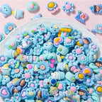 20pcs Candy Sweets Resin Flatback Slime Flat Cabochons Beads Embellishment For DIY Jewelry Findings Accessories Making Supplies