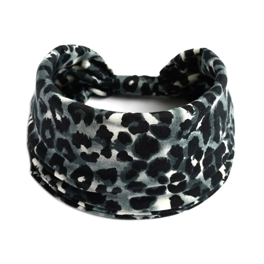 Bohemia Print Wide Headbands New Vintage Elastic Knot Turban Headwrap for Women Girls Soft Print Yoga Bandana Hair Accessories