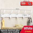 no drill Door Behind Hook Storage Wall Hanging Clothes Hanger Coat Hook Punch-free Bathroom Hanger Bedroom Organizer Storage Kit