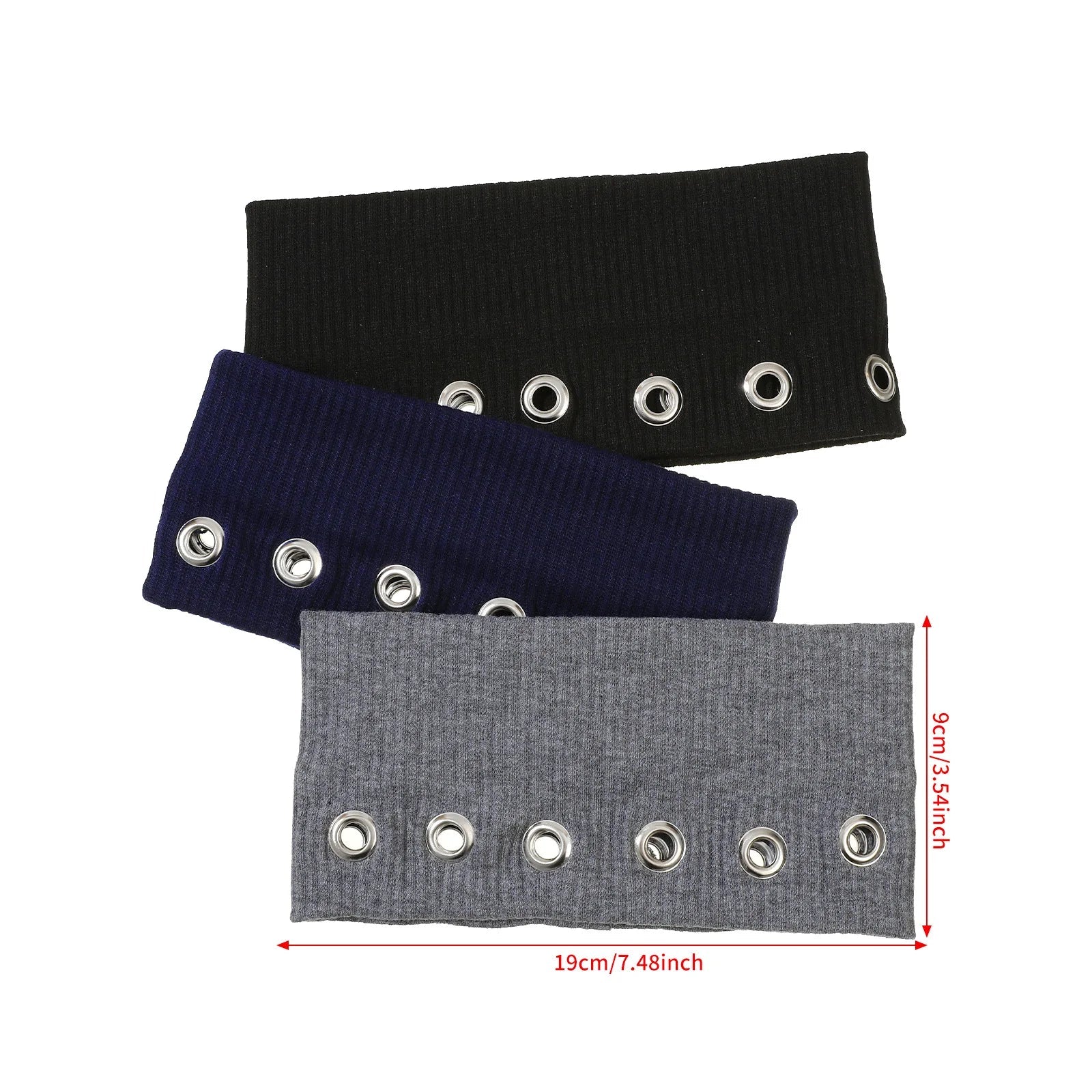 Punk Girl Hollowed Out Eyelets Wide Elastic Headband Stretchy Metal Rock Steampunk for Sports Headbands Hair Accessories