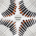 12/24/48pcs Paint Brushes Set Professional Paint Brush Round Pointed Tip Nylon Acrylic Brush For Acrylic Watercolor Oil Painting