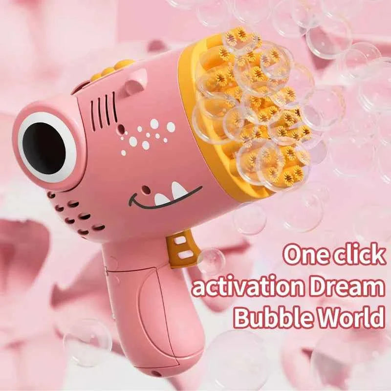 40 Hole Dinosaur Bubble Machine Children's Gift Continuous Bubble Making Wedding Outdoor (Excluding Bubble Liquid and Battery)